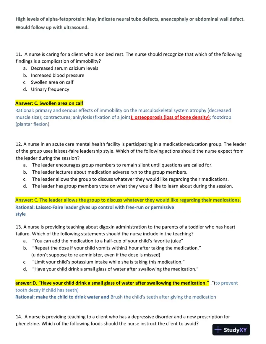 2019 ATI Community Health Proctored Exam with Answers (57 Solved Questions), page 5