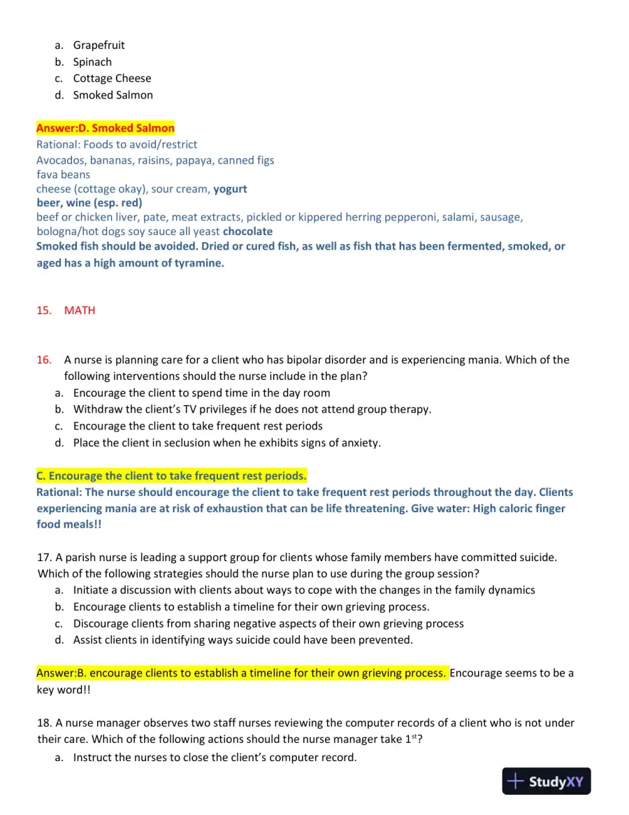 2019 ATI Community Health Proctored Exam with Answers (57 Solved Questions), page 6