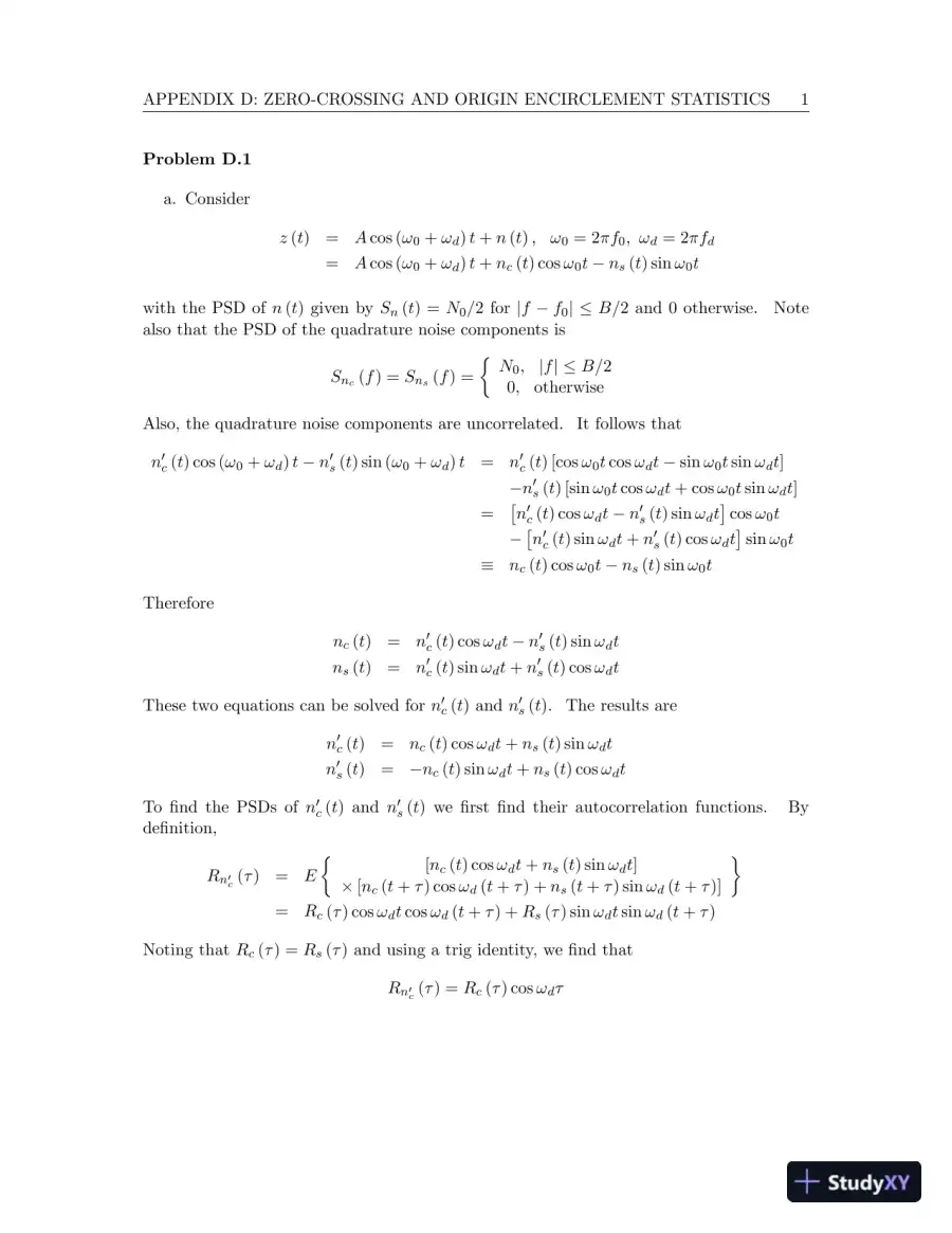 Solution Manual for Principles of Communications , 7th Edition, page 13