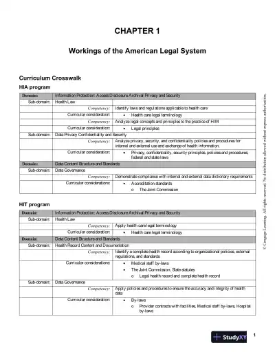 Legal And Ethical Aspects Of Health Information Management, 4th Edition Solution Manual - Page 5 preview image