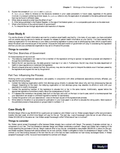 Legal And Ethical Aspects Of Health Information Management, 4th Edition Solution Manual - Page 7 preview image