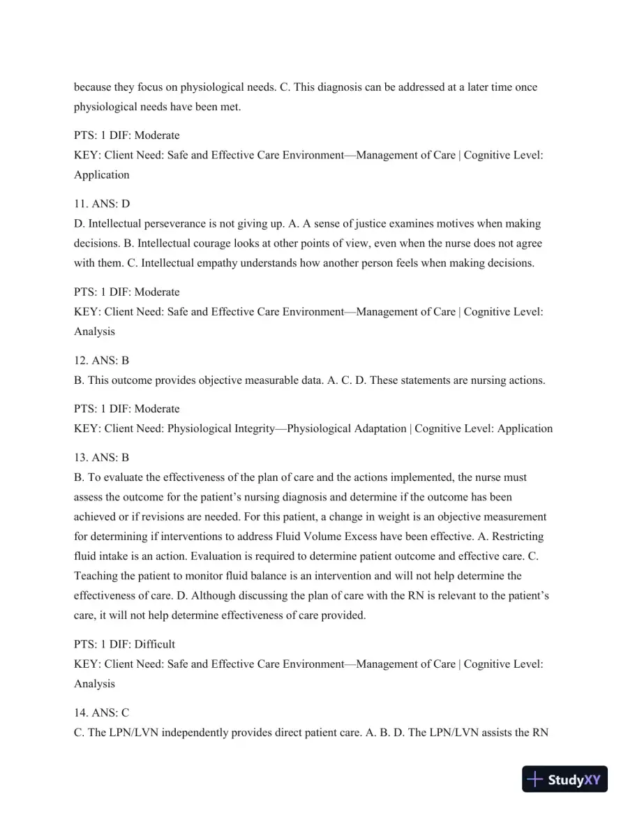 Test Bank For Understanding Medical-Surgical Nursing, 5th Edition, page 11