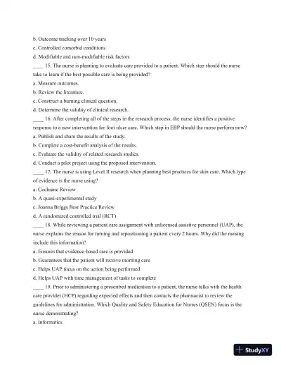 Test Bank For Understanding Medical-Surgical Nursing, 5th Edition - Page 20 preview image