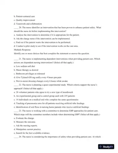 Test Bank For Understanding Medical-Surgical Nursing, 5th Edition - Page 21 preview image