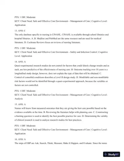 Test Bank For Understanding Medical-Surgical Nursing, 5th Edition - Page 26 preview image