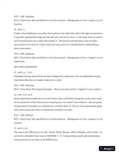 Test Bank For Understanding Medical-Surgical Nursing, 5th Edition - Page 28 preview image