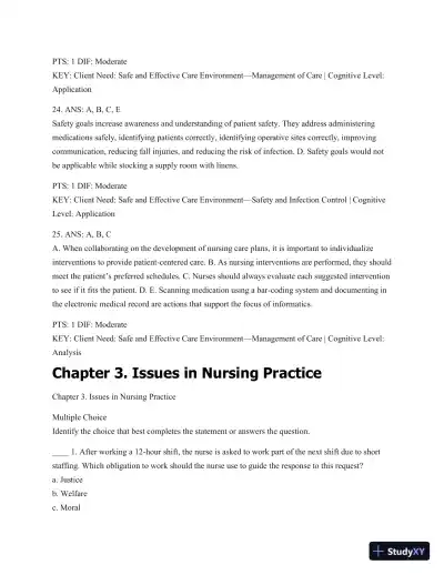 Test Bank For Understanding Medical-Surgical Nursing, 5th Edition - Page 29 preview image
