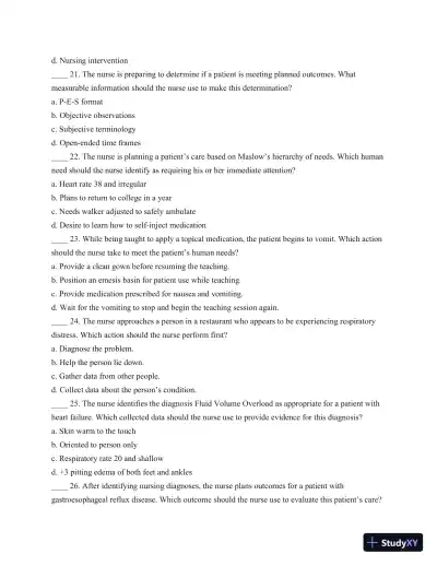 Test Bank For Understanding Medical-Surgical Nursing, 5th Edition - Page 6 preview image