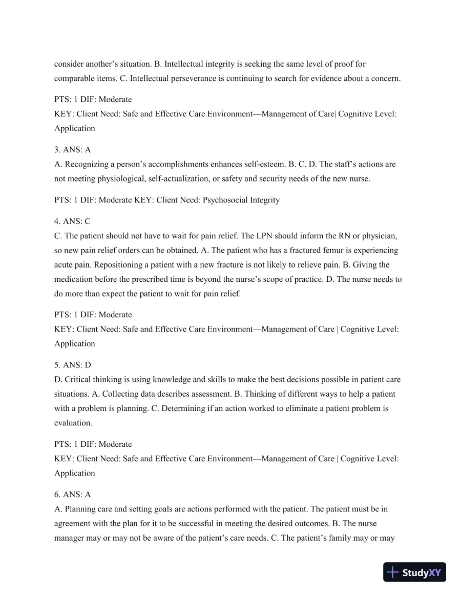 Test Bank For Understanding Medical-Surgical Nursing, 5th Edition, page 9