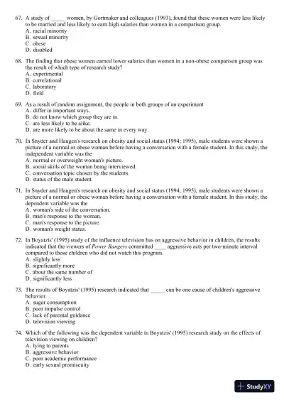 Test Bank For Social Psychology, 11th Edition - Page 10 preview image