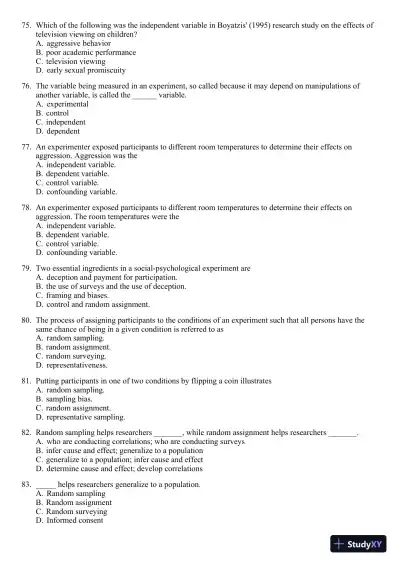 Test Bank For Social Psychology, 11th Edition - Page 11 preview image