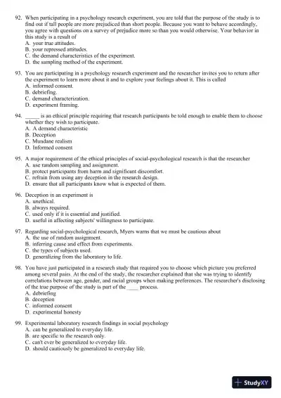 Test Bank For Social Psychology, 11th Edition - Page 13 preview image