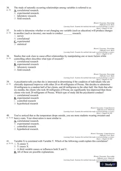 Test Bank For Social Psychology, 11th Edition - Page 22 preview image