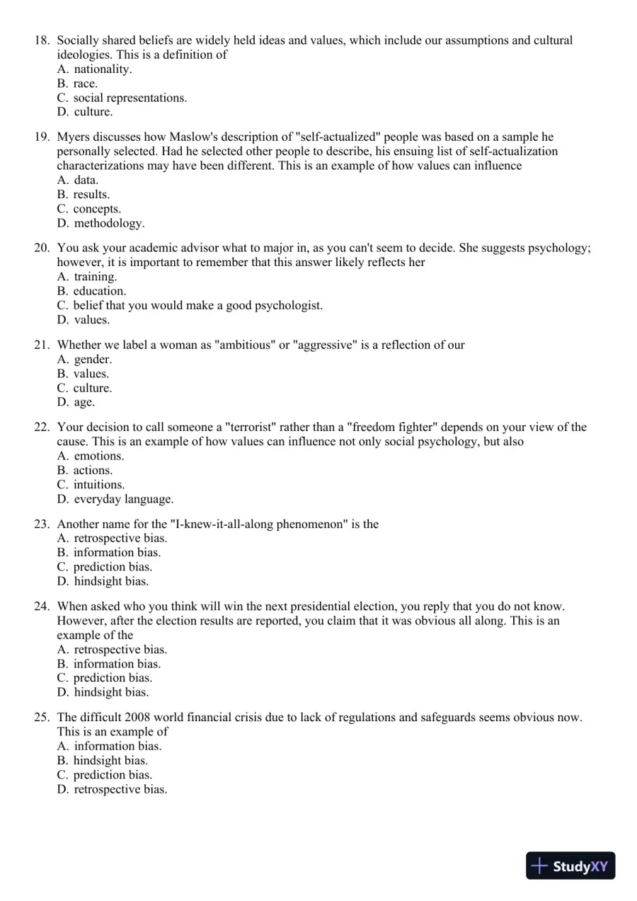Test Bank For Social Psychology, 11th Edition, page 4
