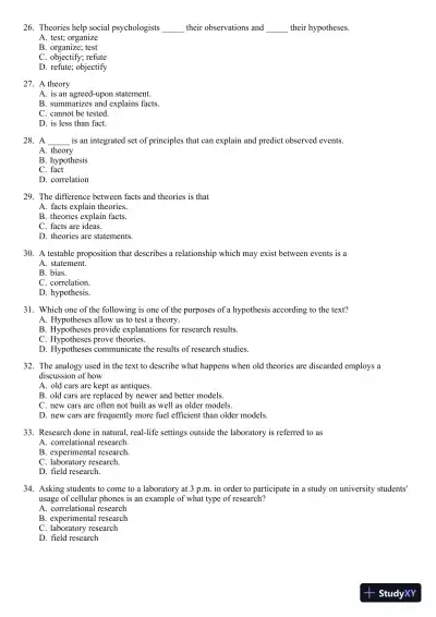Test Bank For Social Psychology, 11th Edition - Page 5 preview image