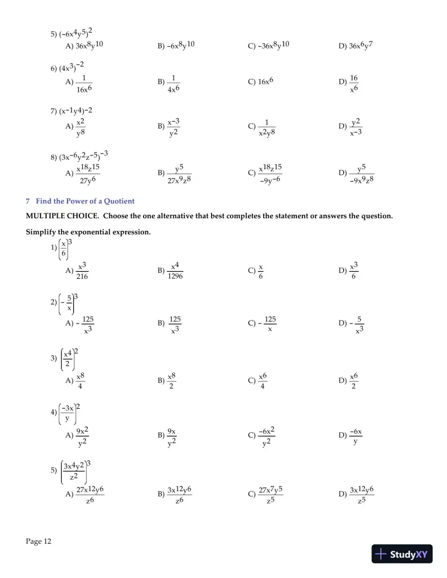 Algebra and Trigonometry, 6th Edition Test Bank, page 13