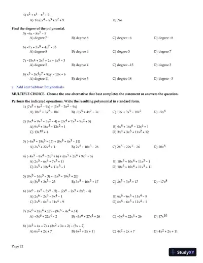 Algebra and Trigonometry, 6th Edition Test Bank - Page 23 preview image