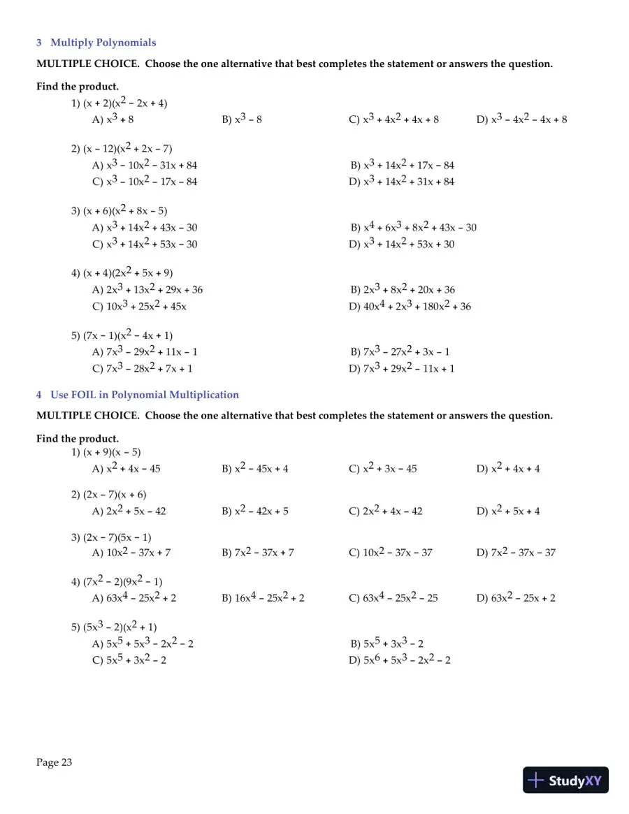 Algebra and Trigonometry, 6th Edition Test Bank, page 24