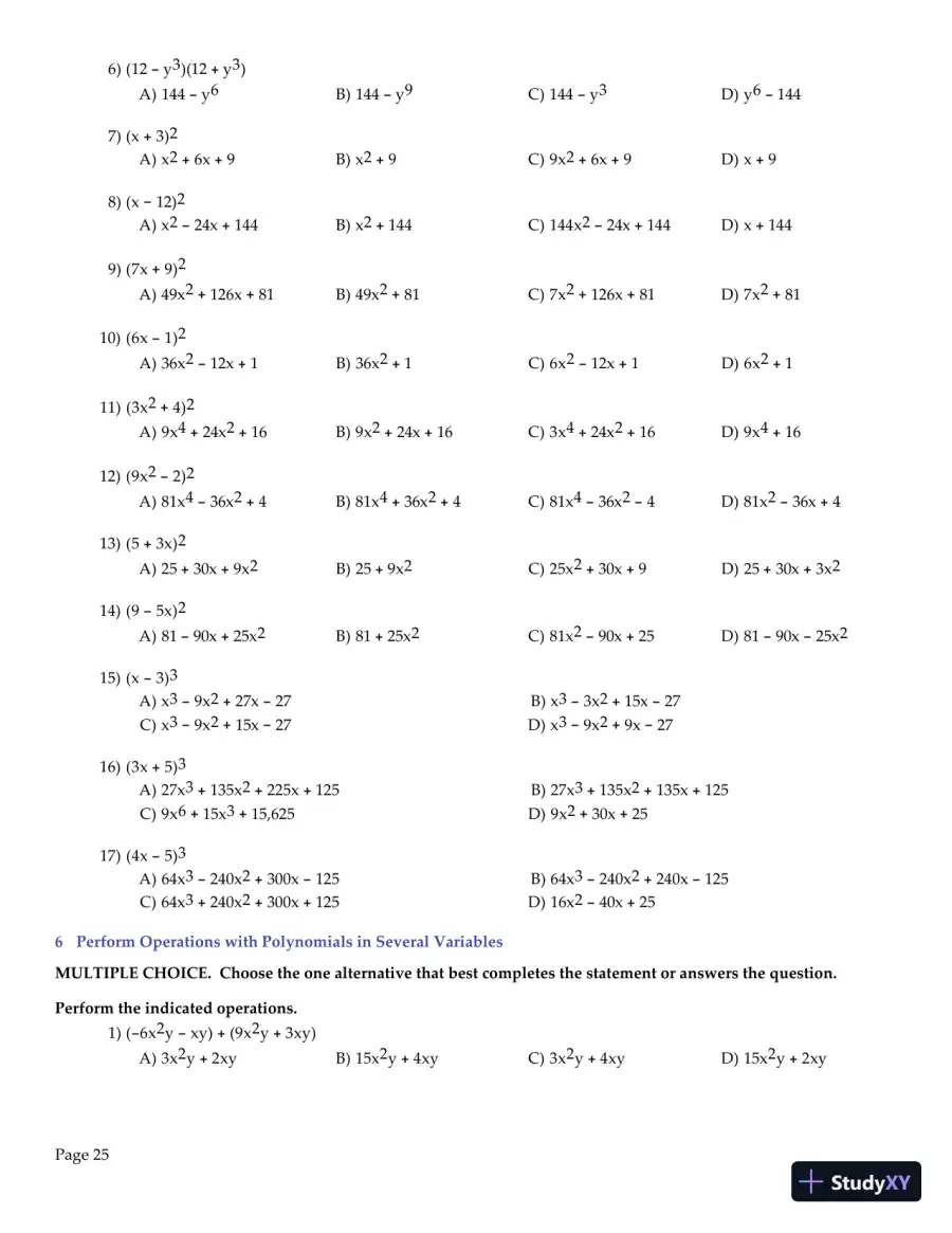 Algebra and Trigonometry, 6th Edition Test Bank, page 26