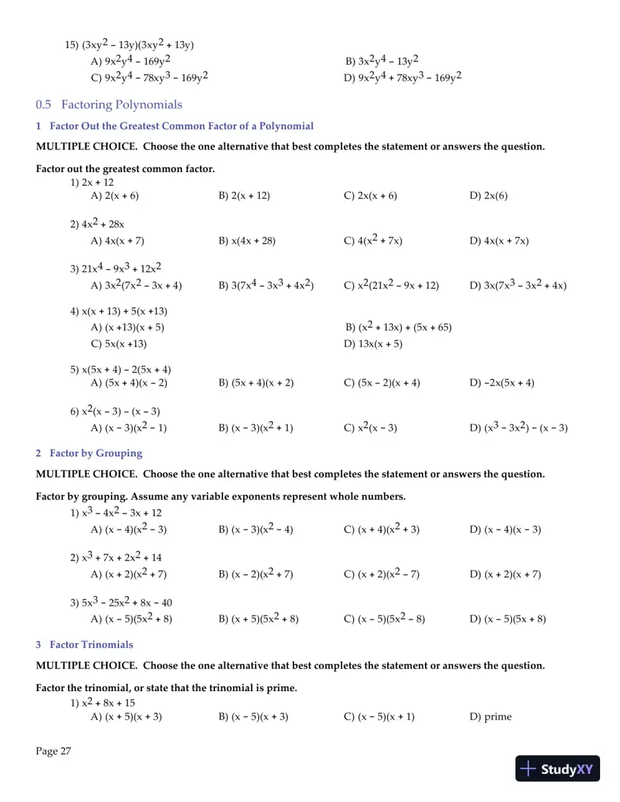 Algebra and Trigonometry, 6th Edition Test Bank, page 28