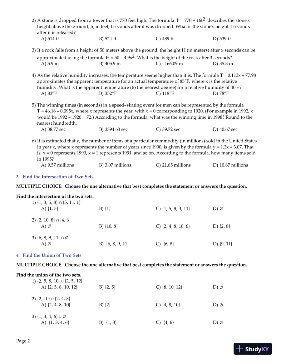 Algebra and Trigonometry, 6th Edition Test Bank, page 3