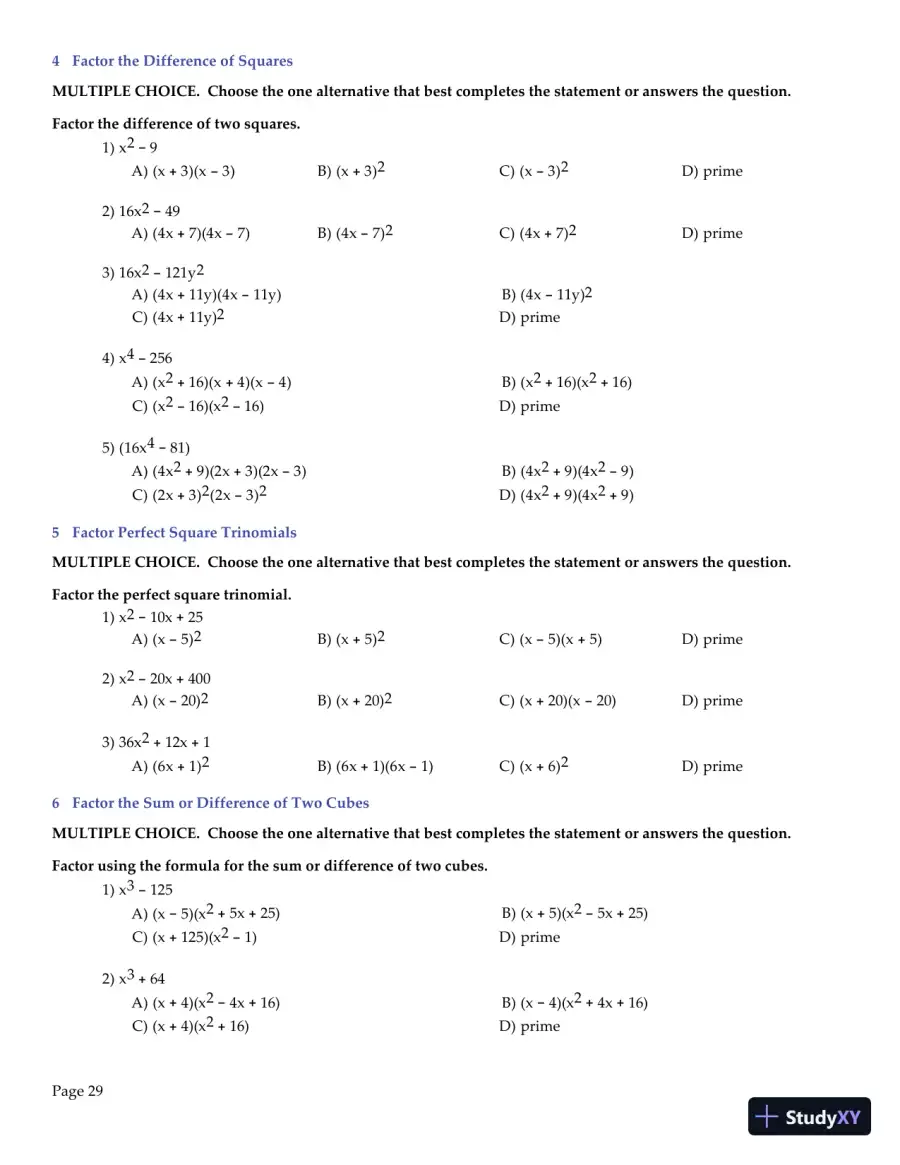 Algebra and Trigonometry, 6th Edition Test Bank, page 30