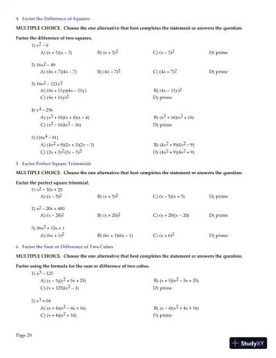 Algebra and Trigonometry, 6th Edition Test Bank - Page 30 preview image