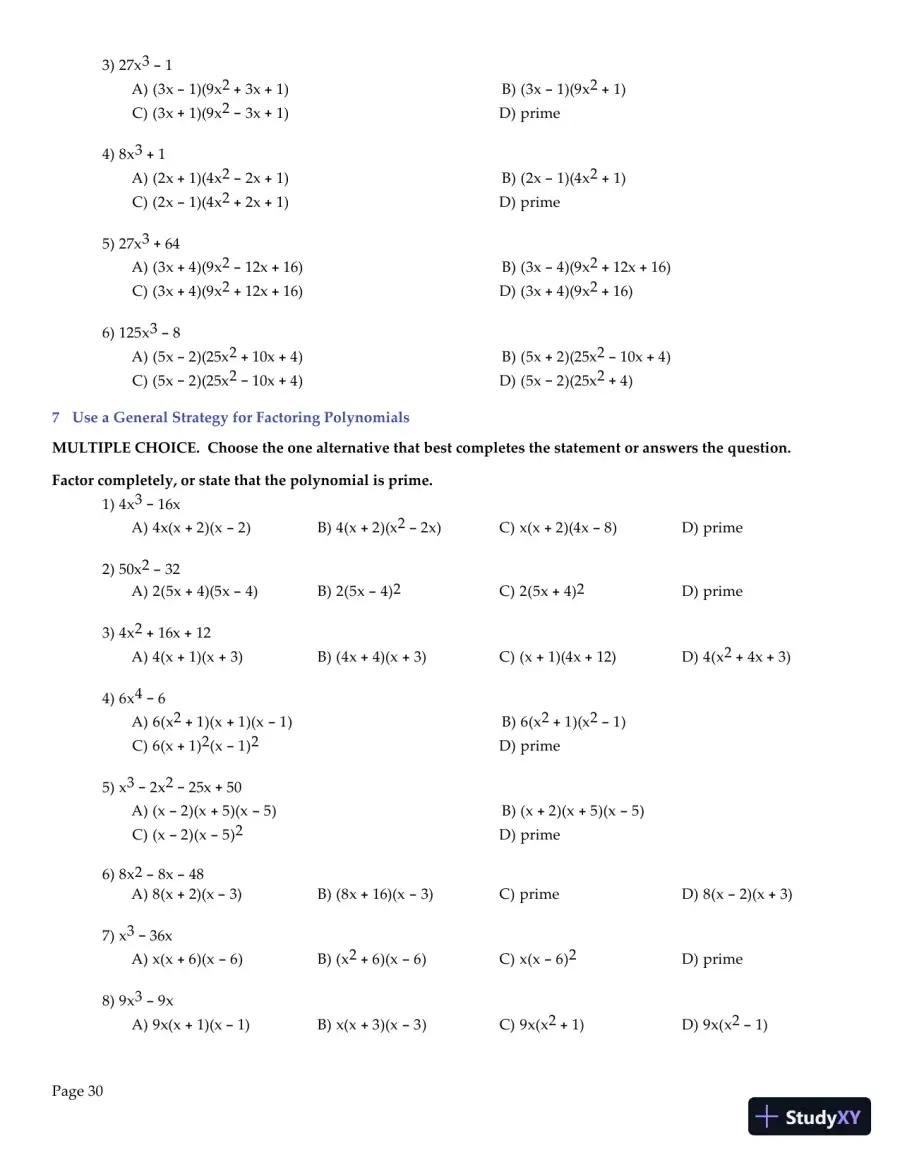 Algebra and Trigonometry, 6th Edition Test Bank, page 31
