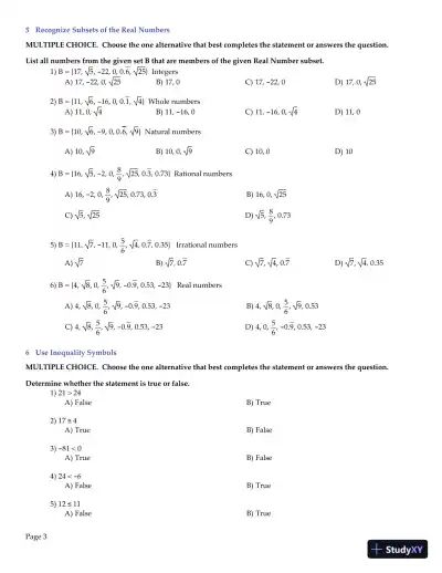 Algebra and Trigonometry, 6th Edition Test Bank - Page 4 preview image