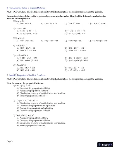Algebra and Trigonometry, 6th Edition Test Bank - Page 6 preview image