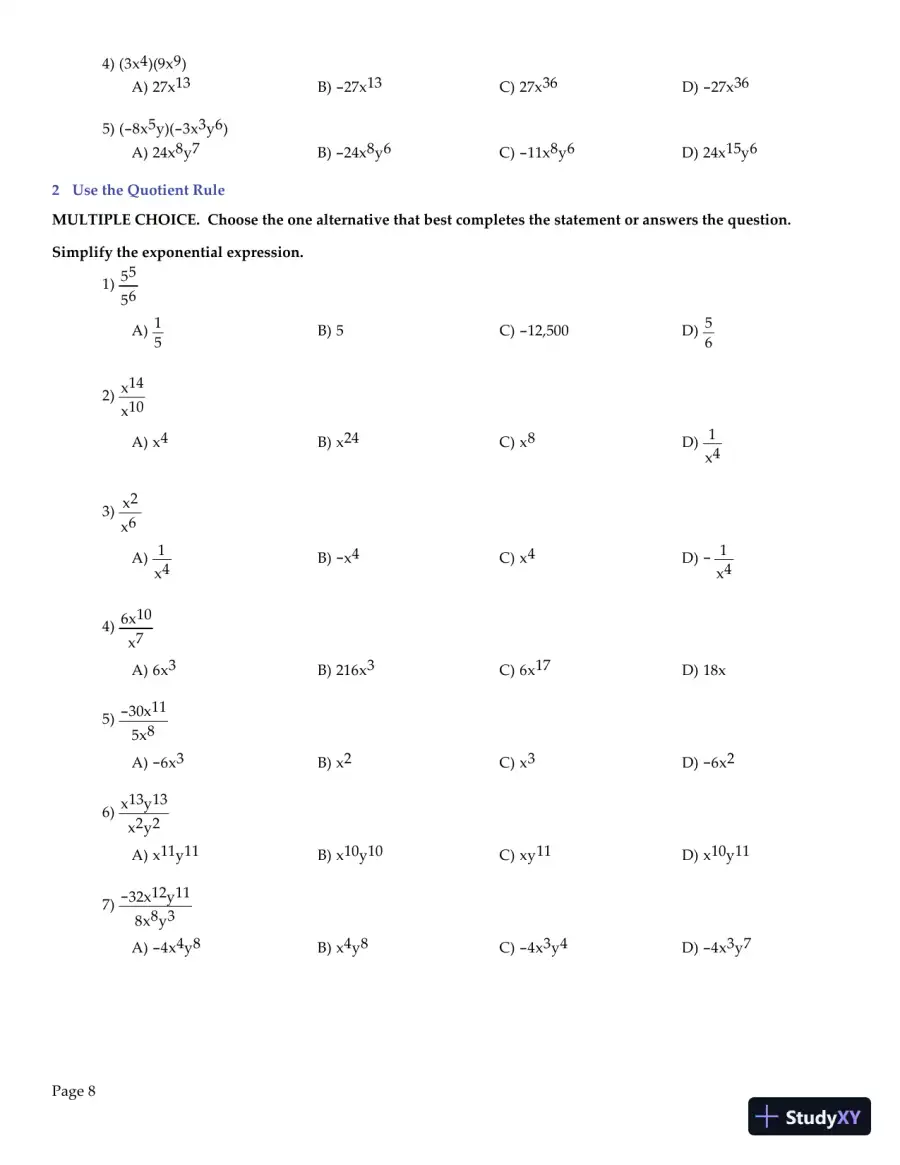 Algebra and Trigonometry, 6th Edition Test Bank, page 9