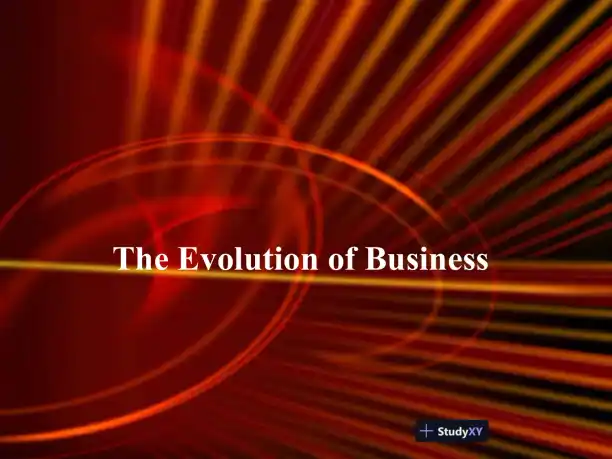 The Evolution Of Business Commerce, Occupation, and Organizations - Page 1 preview image