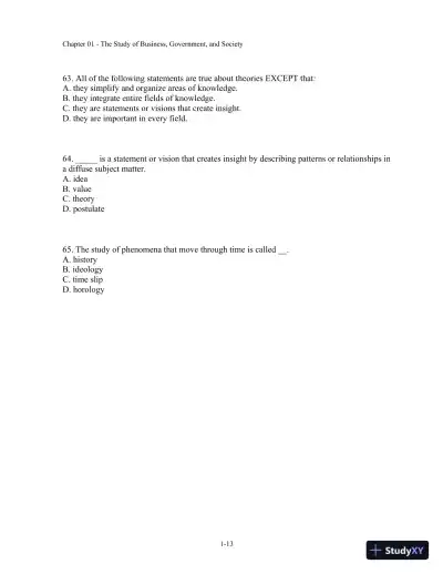 Test Bank For Business, Government, And Society: A Managerial Perspective, 13th Edition - Page 14 preview image