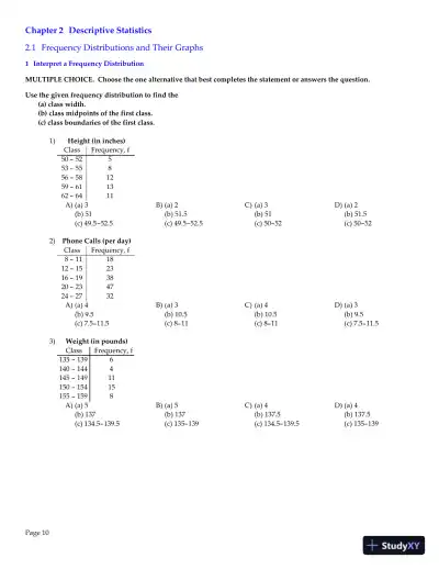 Elementary Statistics: Picturing the World, 7th Edition Test Bank - Page 11 preview image