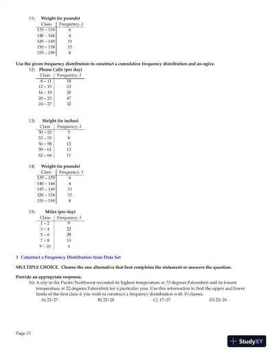 Elementary Statistics: Picturing the World, 7th Edition Test Bank - Page 14 preview image