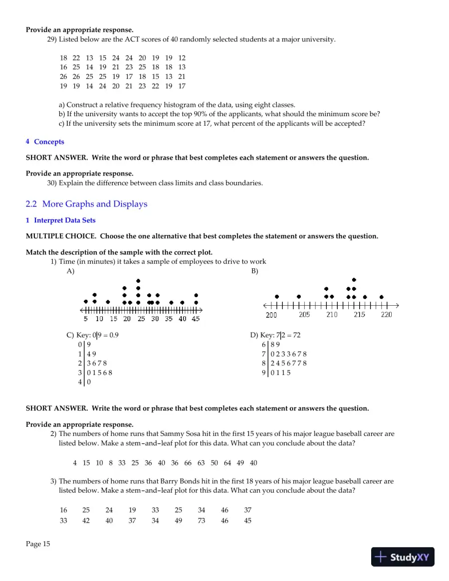Elementary Statistics: Picturing the World, 7th Edition Test Bank, page 16
