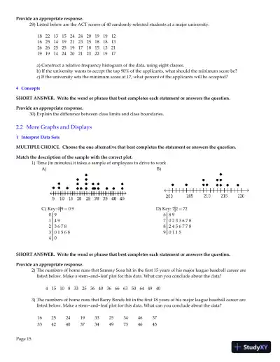 Elementary Statistics: Picturing the World, 7th Edition Test Bank - Page 16 preview image