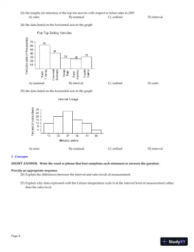 Elementary Statistics: Picturing the World, 7th Edition Test Bank - Page 5 preview image