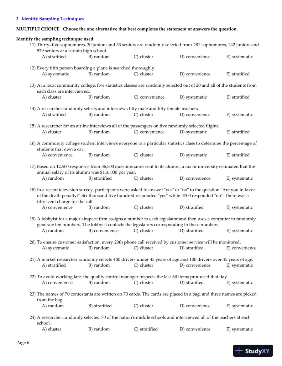 Elementary Statistics: Picturing the World, 7th Edition Test Bank, page 7