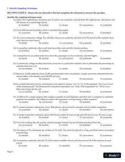Elementary Statistics: Picturing the World, 7th Edition Test Bank - Page 7 preview image