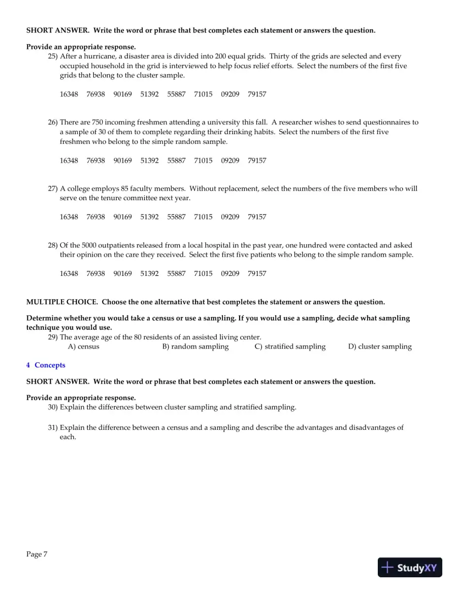 Elementary Statistics: Picturing the World, 7th Edition Test Bank, page 8