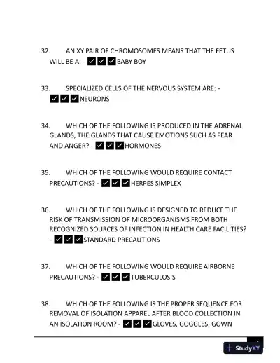 ASCP Hematology Phlebotomy Certification Exam With Answers (172 Solved Questions) - Page 7 preview image