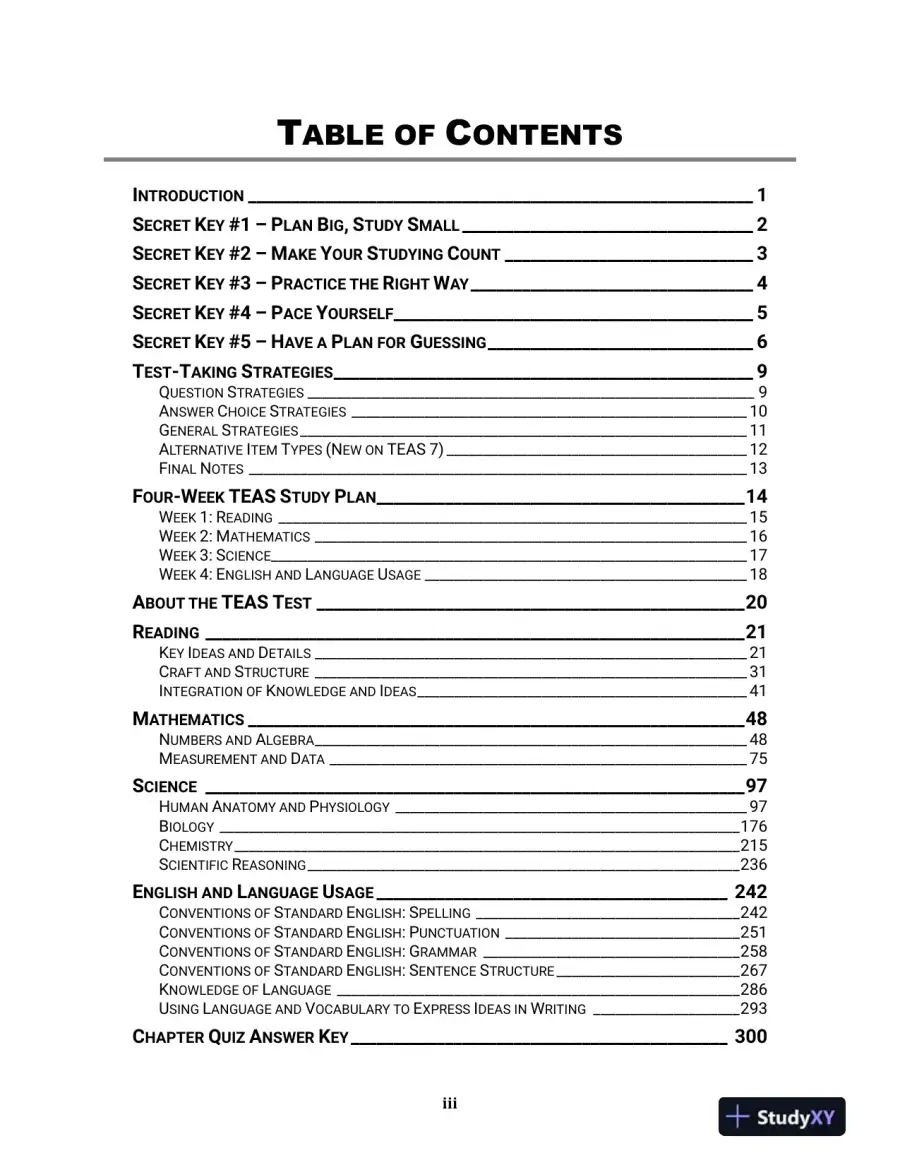 ATI TEAS Secrets Study Guide: TEAS 7 Prep Book, Six Full-Length Practice Tests (1,000+ Questions) (2022), page 11