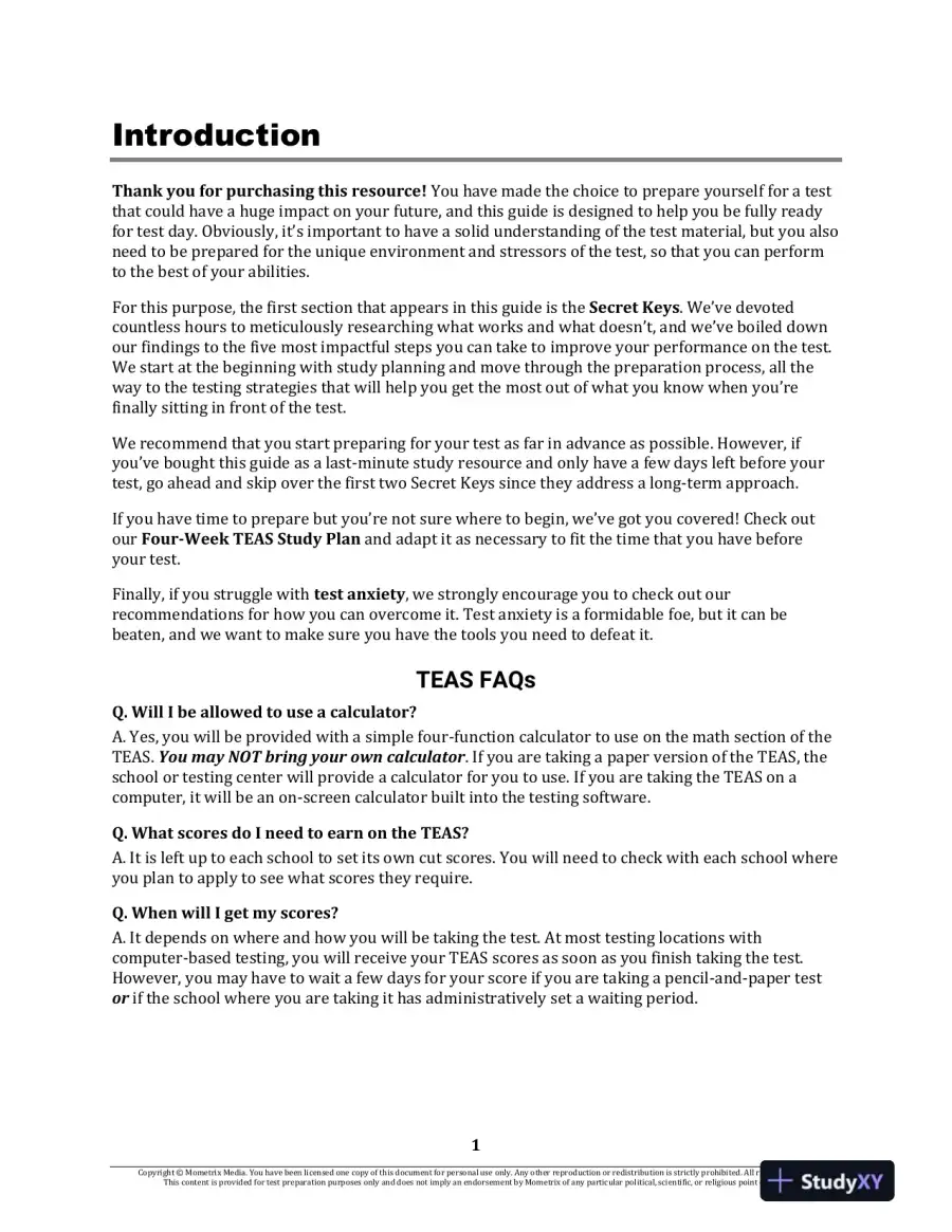 ATI TEAS Secrets Study Guide: TEAS 7 Prep Book, Six Full-Length Practice Tests (1,000+ Questions) (2022), page 13