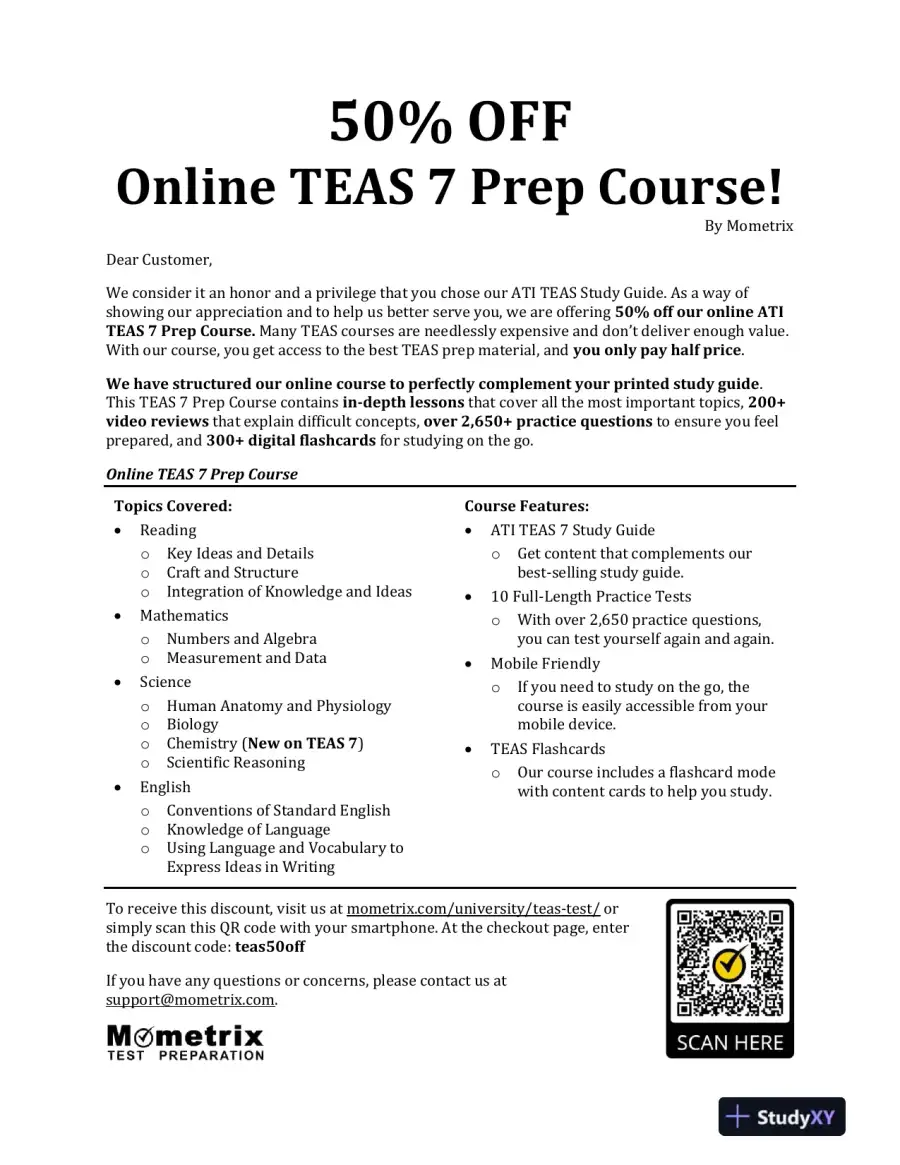 ATI TEAS Secrets Study Guide: TEAS 7 Prep Book, Six Full-Length Practice Tests (1,000+ Questions) (2022), page 3