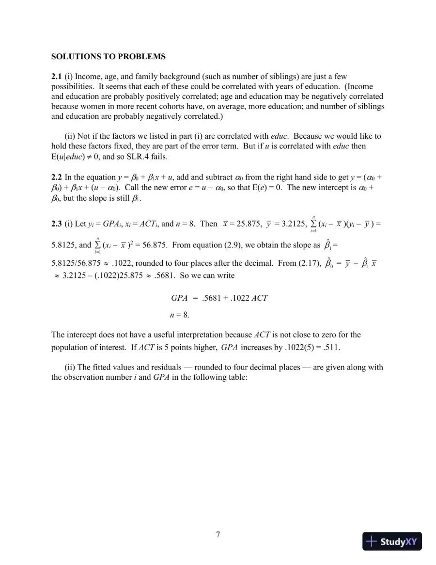 Solution Manual for Introductory Econometrics: A Modern Approach, 5th Edition, page 13