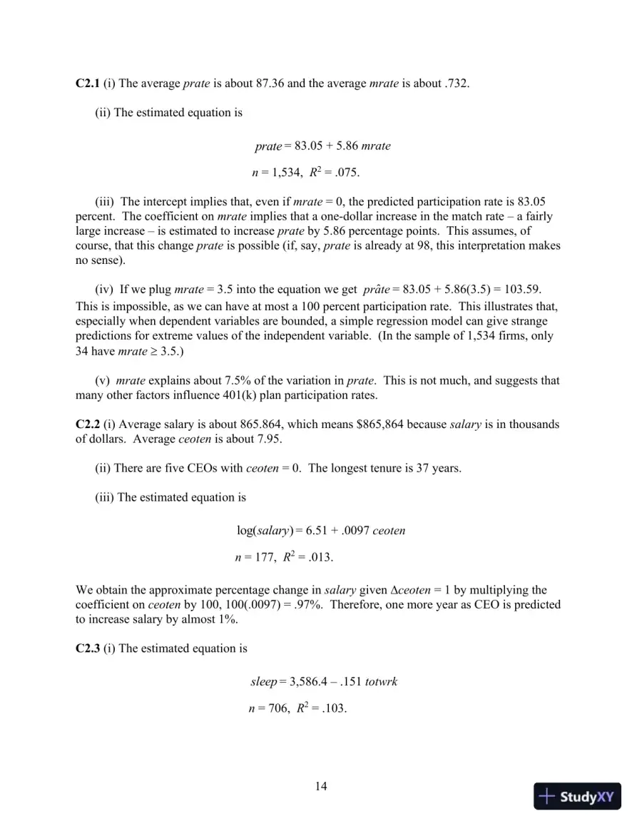 Solution Manual for Introductory Econometrics: A Modern Approach, 5th Edition, page 20