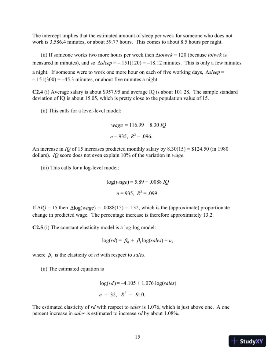Solution Manual for Introductory Econometrics: A Modern Approach, 5th Edition, page 21