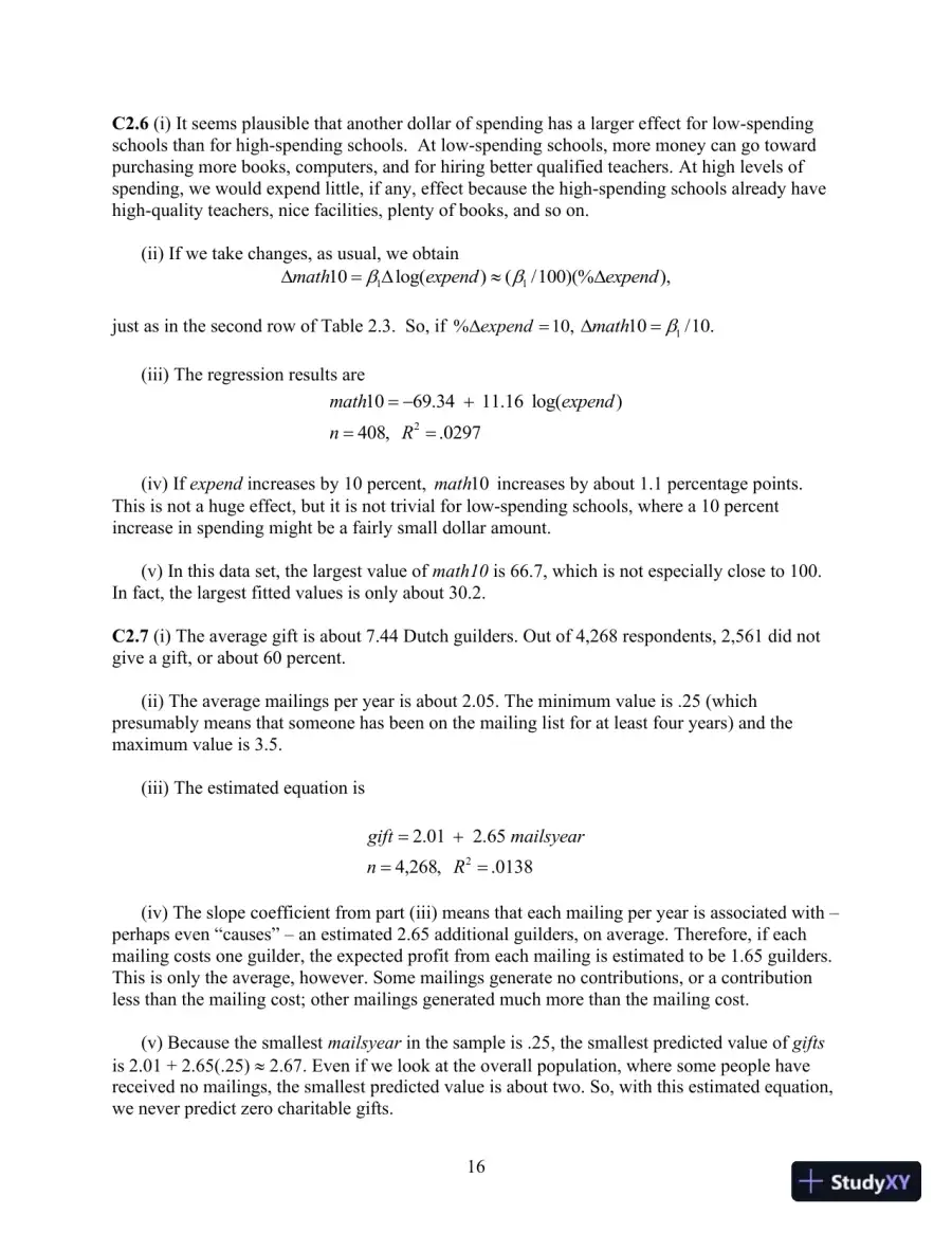 Solution Manual for Introductory Econometrics: A Modern Approach, 5th Edition, page 22