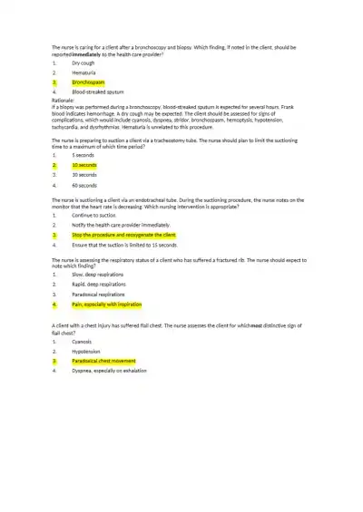 Respiratory NCLEX Q and A - Page 3 preview image